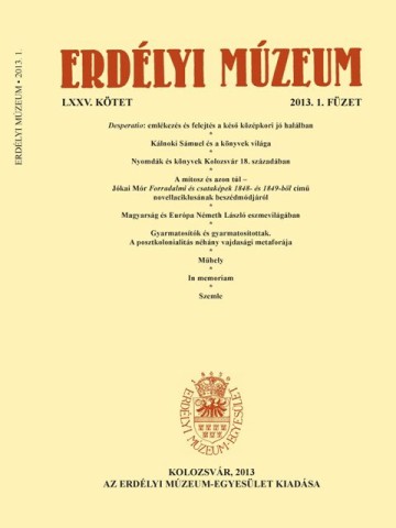 Erdélyi Múzeum lapszámok