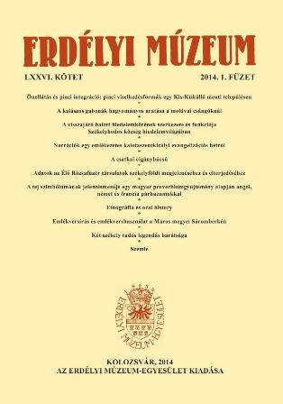 Erdélyi Múzeum lapszámok