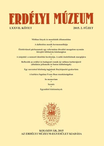 Erdélyi Múzeum lapszámok