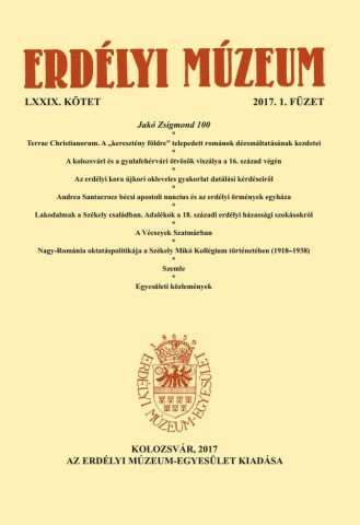 Erdélyi Múzeum lapszámok