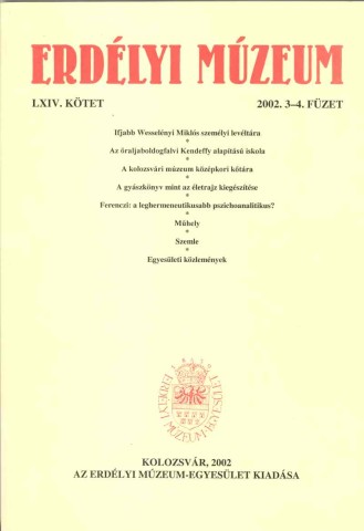 Erdélyi Múzeum lapszámok