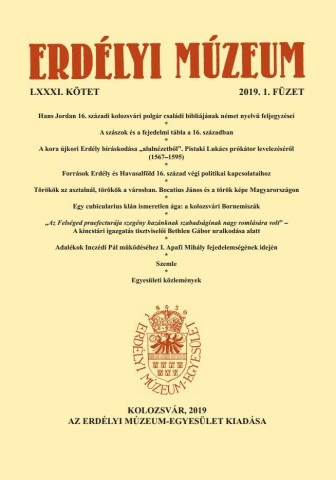 Erdélyi Múzeum lapszámok
