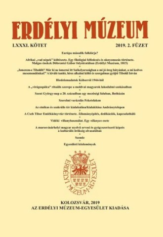 Erdélyi Múzeum lapszámok