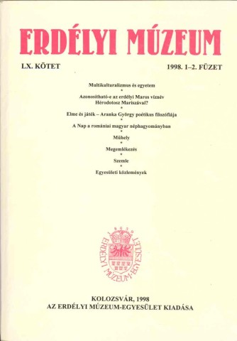 Erdélyi Múzeum lapszámok