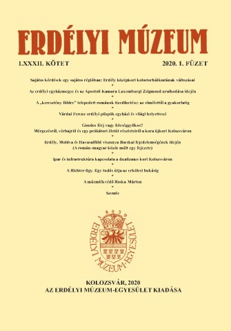 Erdélyi Múzeum lapszámok
