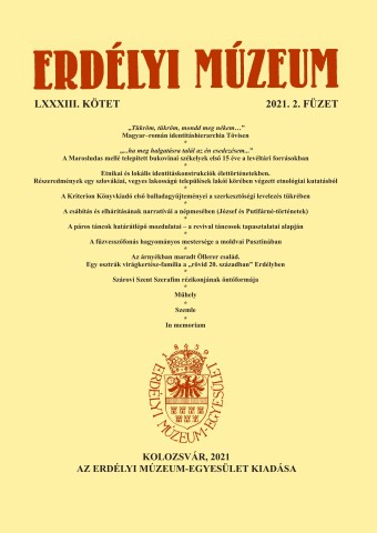 Erdélyi Múzeum lapszámok