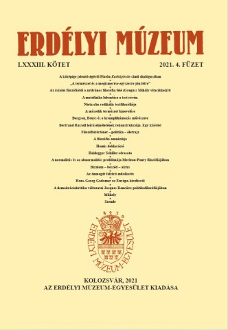 Erdélyi Múzeum lapszámok