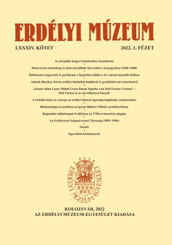 Erdélyi Múzeum lapszámok